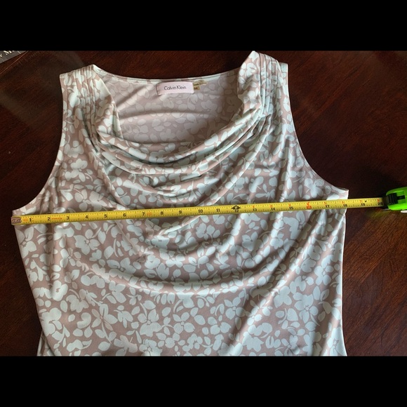 Calvin Klein layered scoop neck Size M career top - Picture 4 of 5